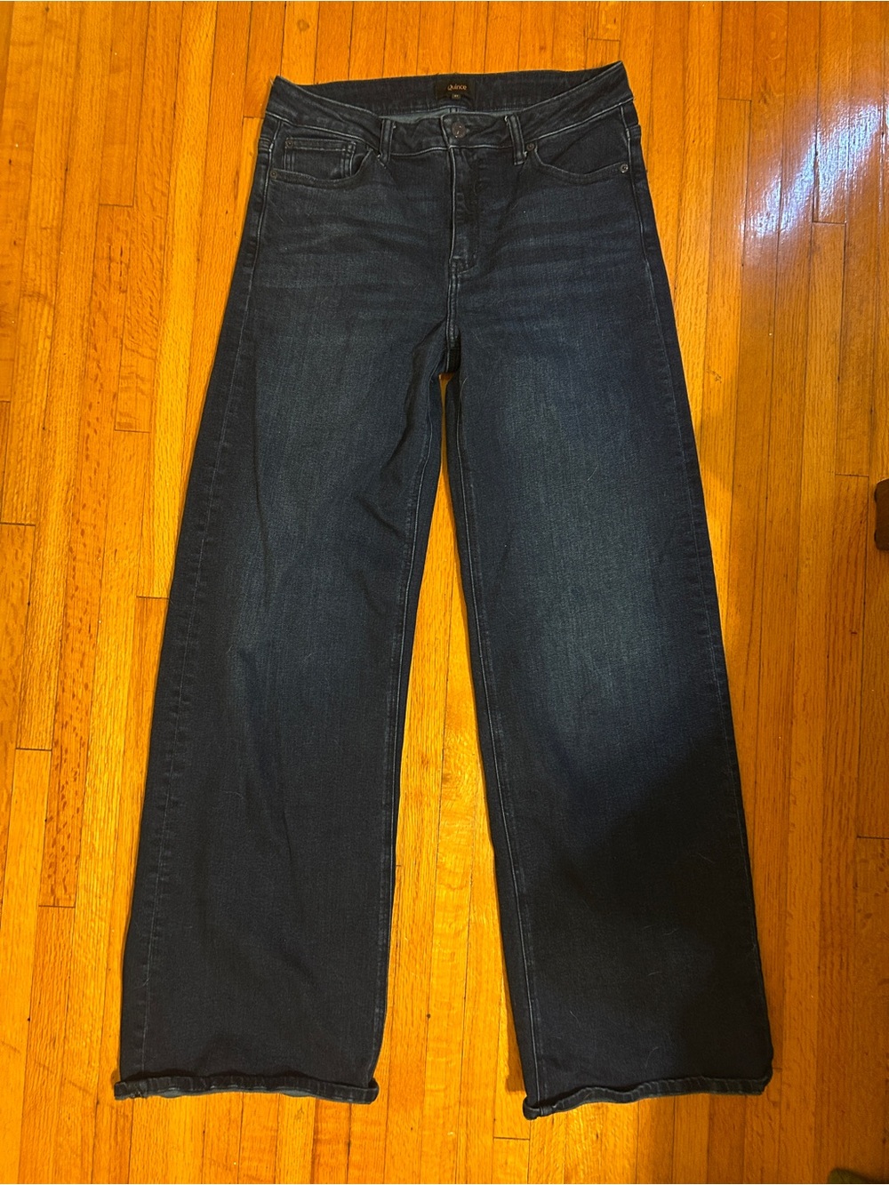 Quince Dark Blue Wide-Leg Jeans